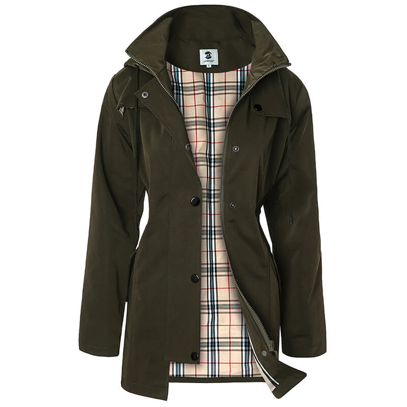 Women's Long Hooded Anorak Style Windbreaker Jacket | Outdoor