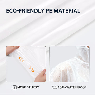 Multicolor Disposable Emergency Rain Ponchos  (6 Packs)