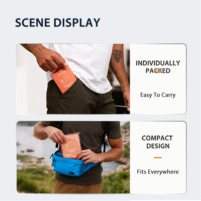 Multicolor Disposable Emergency Rain Ponchos  (6 Packs)