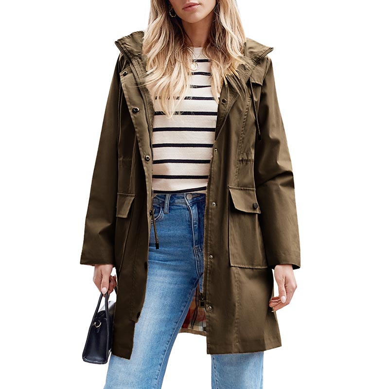 Women's Waterproof Hooded Rain Jacket | Trench Coat – SaphiRose