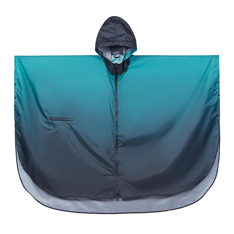 Adults Hooded Gradient Rain Poncho With Pockets – SaphiRose