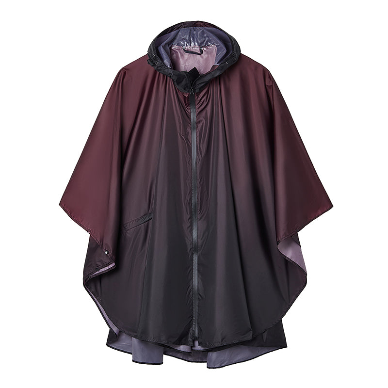 Adults Hooded Gradient Rain Poncho With Pockets – SaphiRose