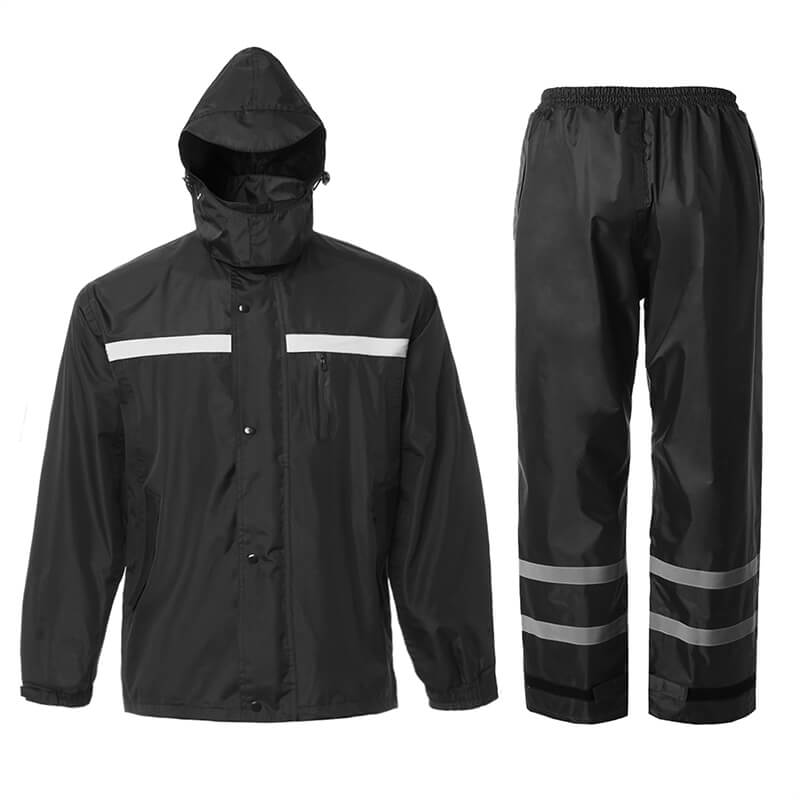 Men's Rain Suit High Visibility Reflective Work Rain Jacket Pants ...