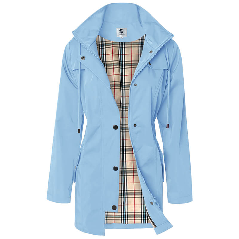 Women's Long Hooded Anorak Style Windbreaker Jacket | Outdoor