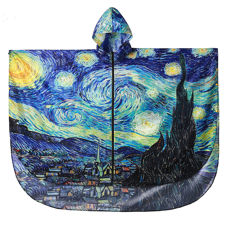 Fine Art Rain Poncho-The Starry Night