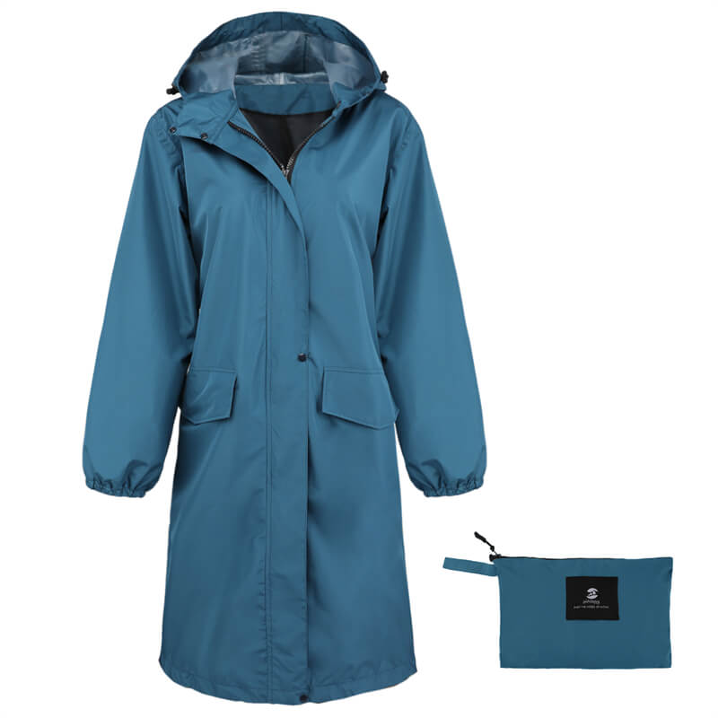 Waterproof Women's Long Rain Jacket Fashion Coat with Hood Waterproof Women's Long Rain Jacket Fashion Coat with Hood